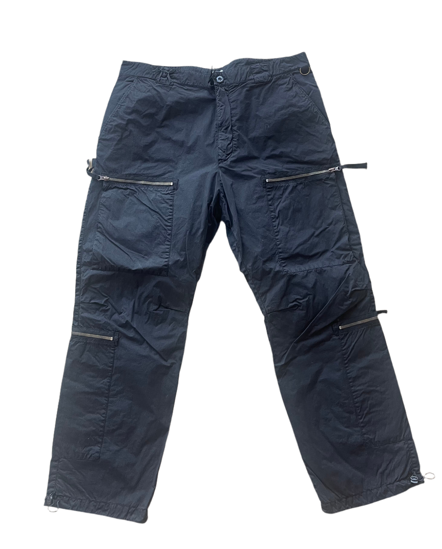 C.P. Company Black Microreps Nylon Cargo Pants (34)