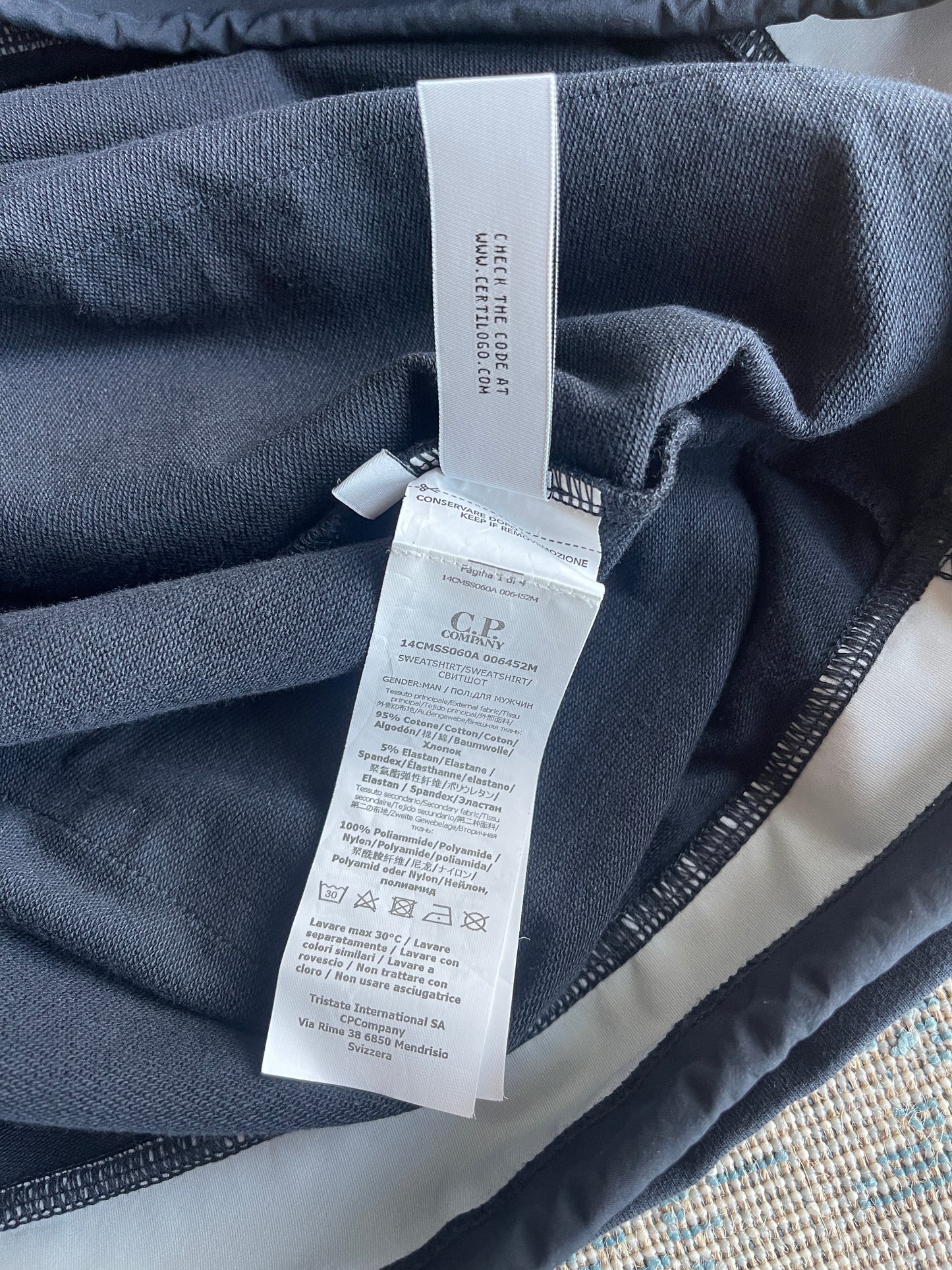 C.P. Company Dark Blue Metropolis Hoodie (M)