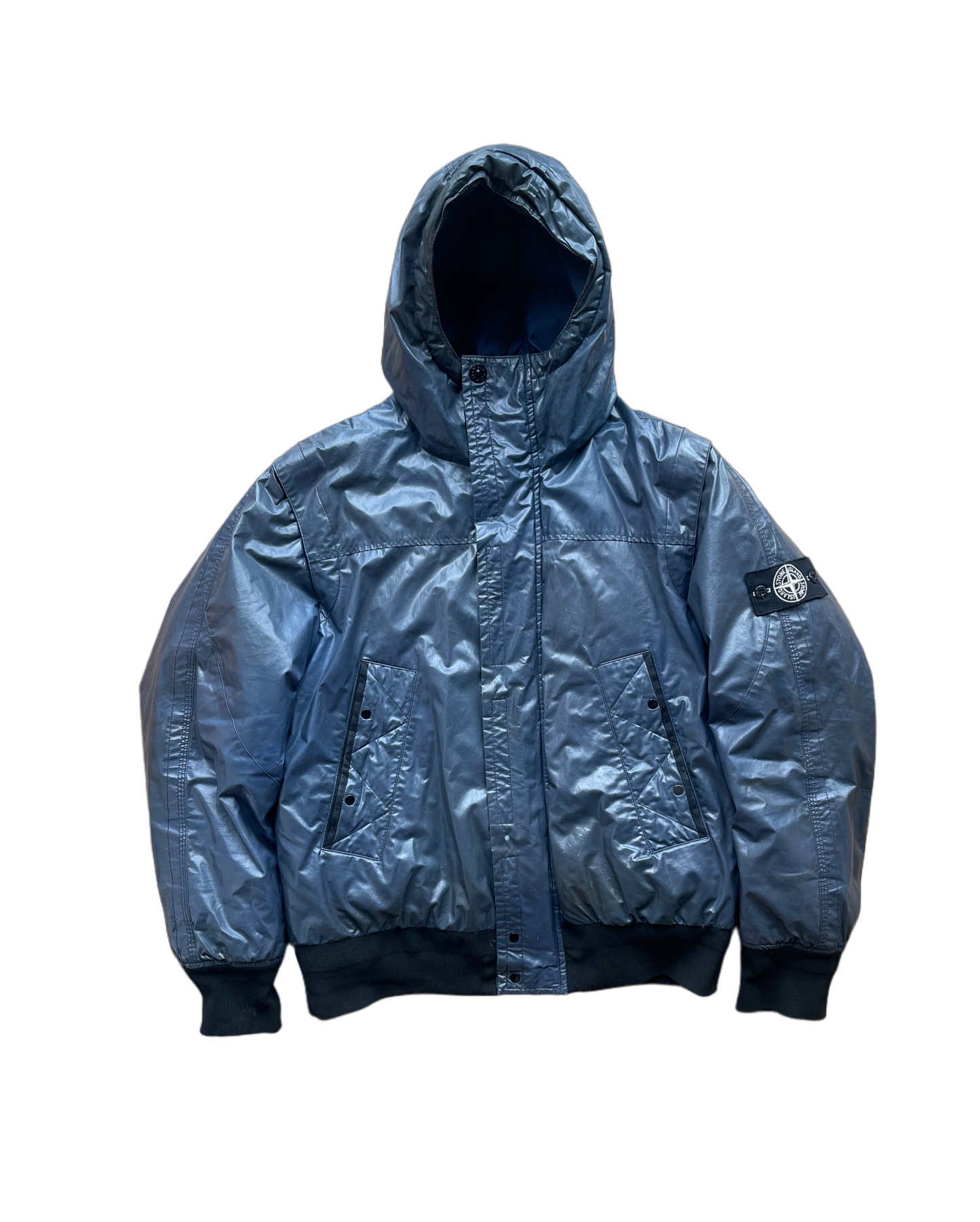Stone Island 2011 Dark Blue Color Change Ice Down Jacket (L)