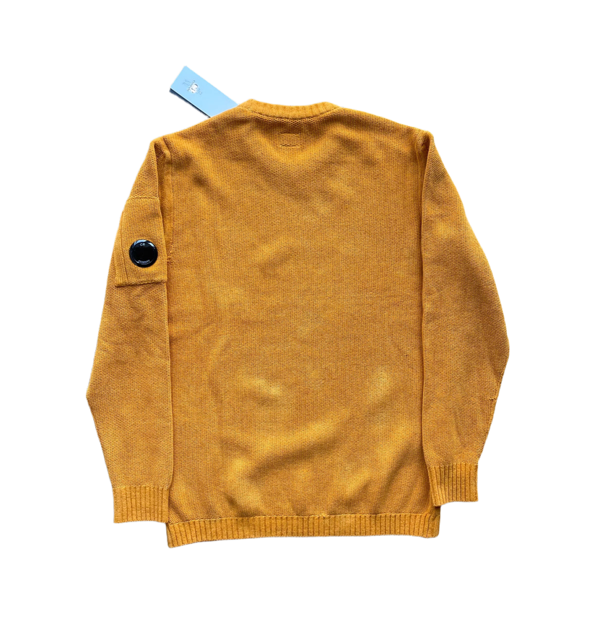 C.P. Company Orange Chenille Cotton Crew Neck Knit (L)