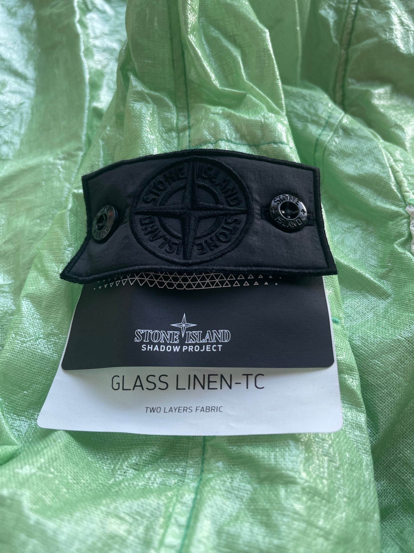 Stone Island Shadow Project Green Glass Linen-TC Jacket (XL)