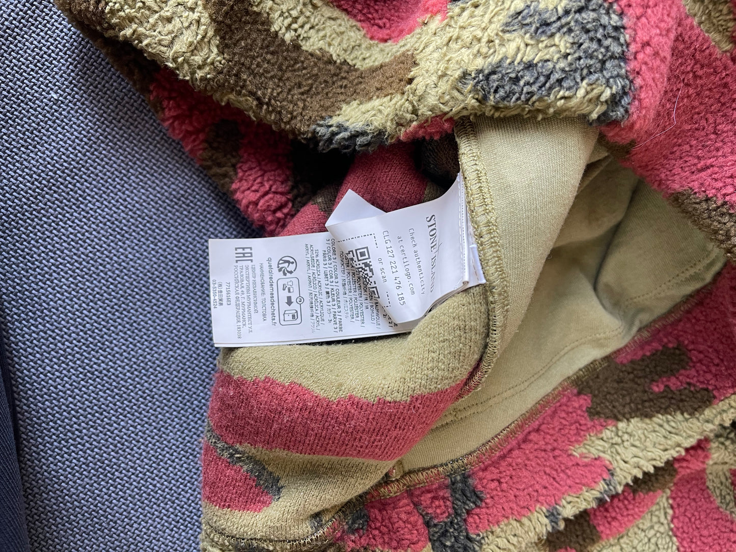 Stone Island Heritage Camo Fleece Hooded Sweatshirt (M)