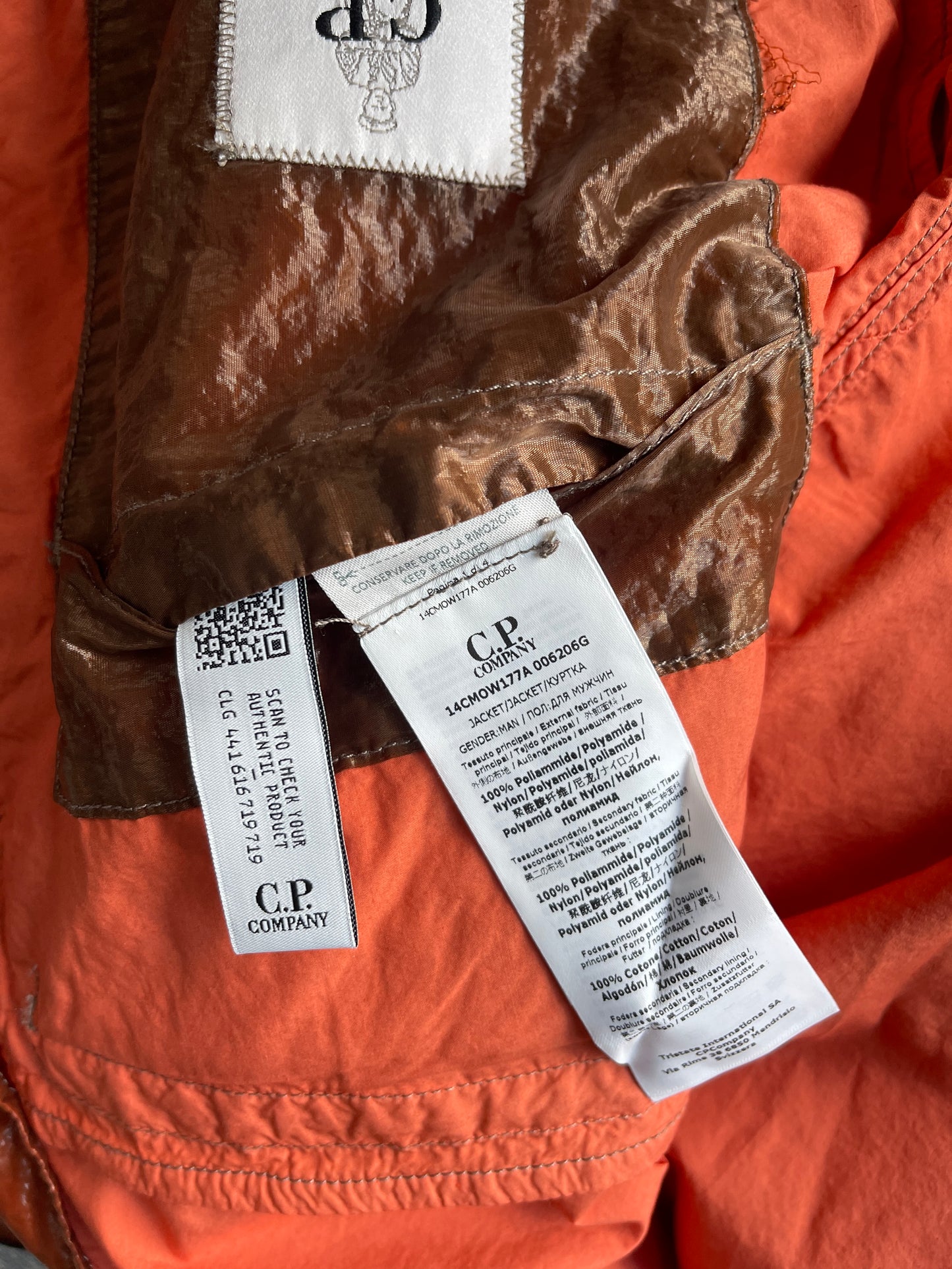 C.P. Company Orange KAN-D Jacket (S)