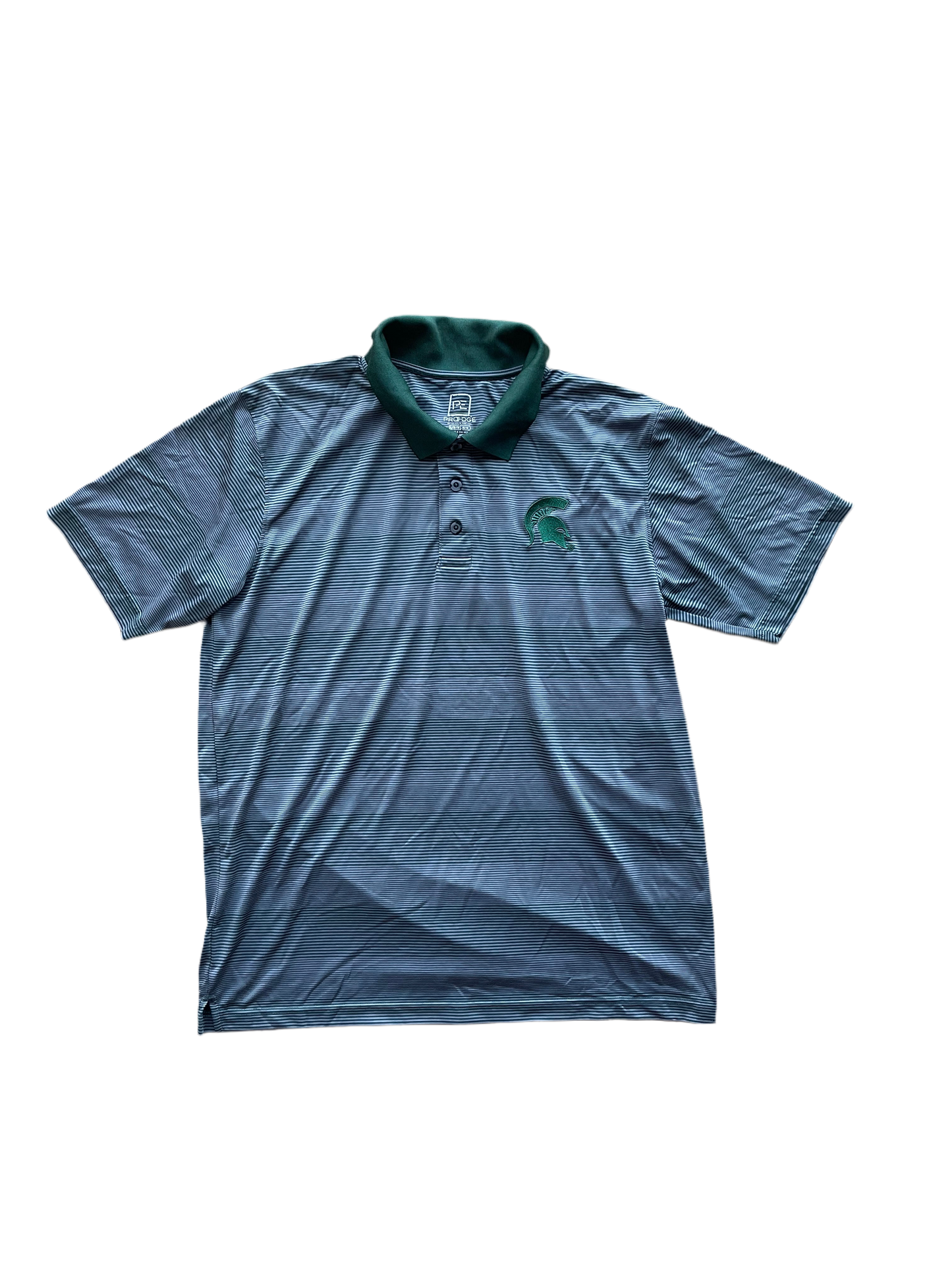 Michigan State University Spartan Vintage Polo Shirt (L)