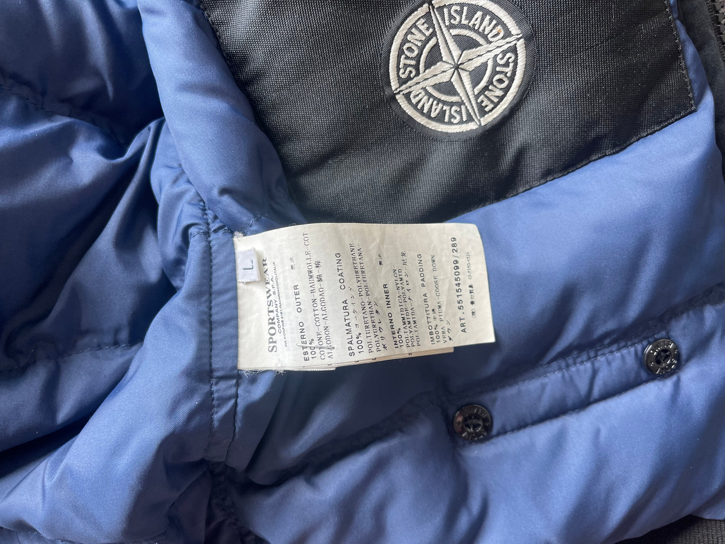 Stone Island 2011 Dark Blue Color Change Ice Down Jacket (L)