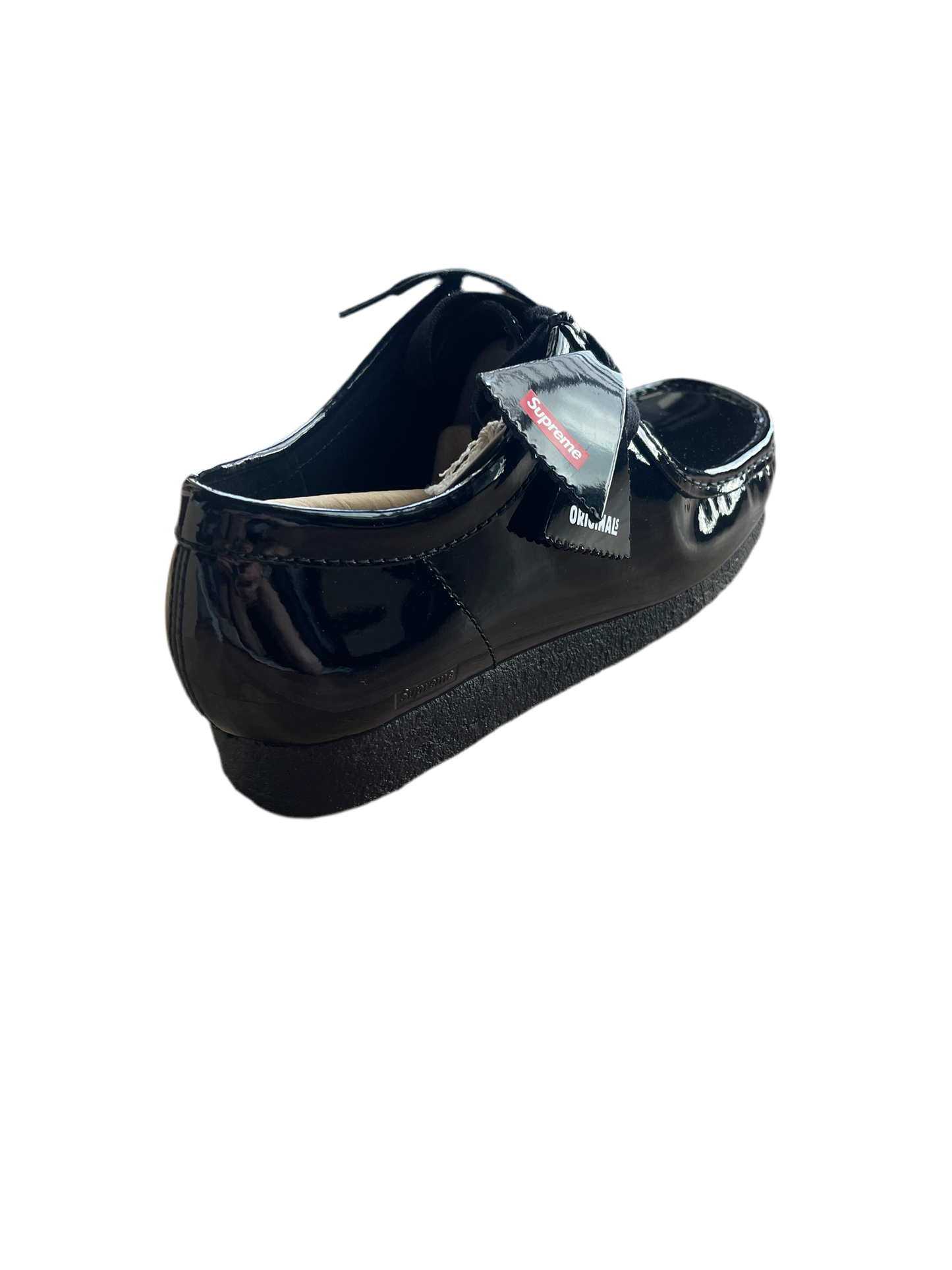 Supreme X Clarks Originals Wallabee Black Patent Leather Boots (9.5US)