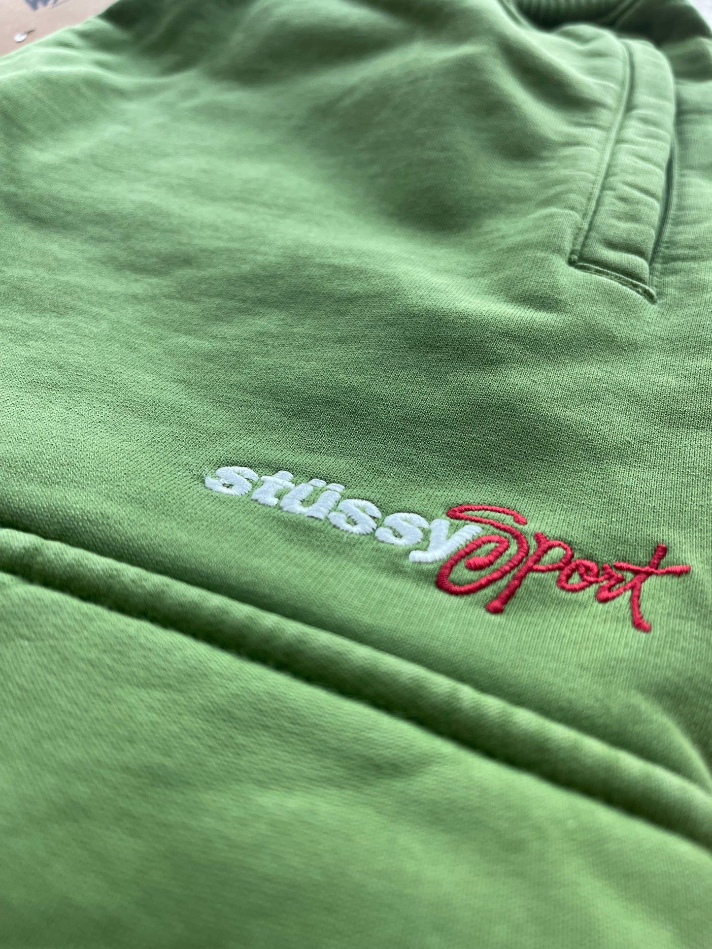 Stussy Sport Green Cargo Fleece Pants (M)