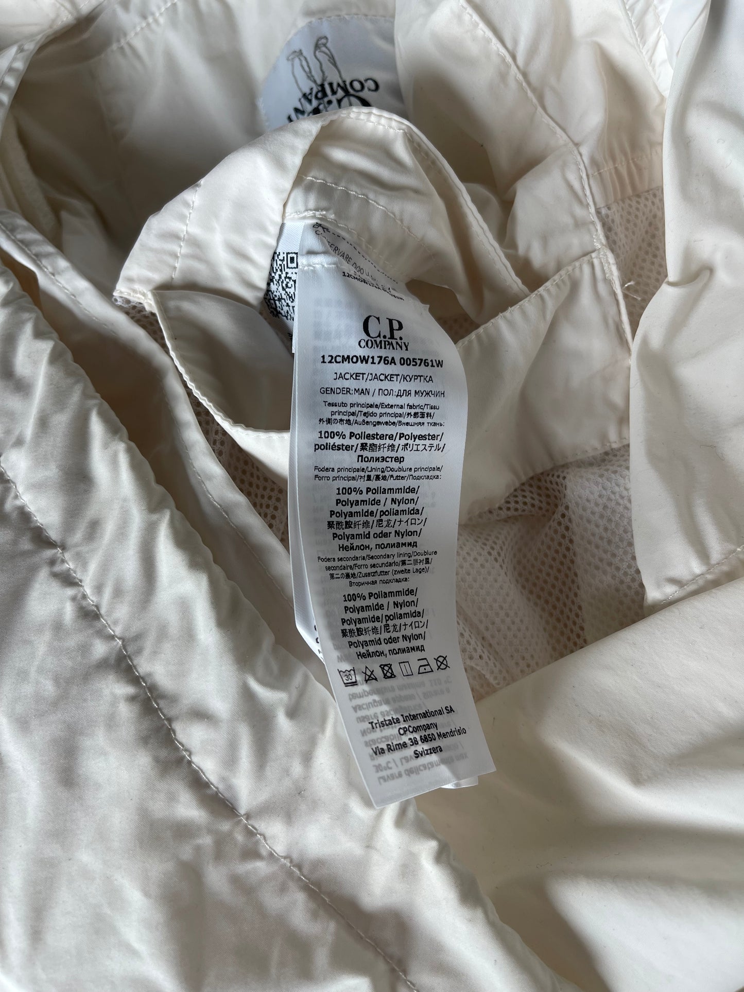 C.P. Company White Metropolis Memri Jacket (M)